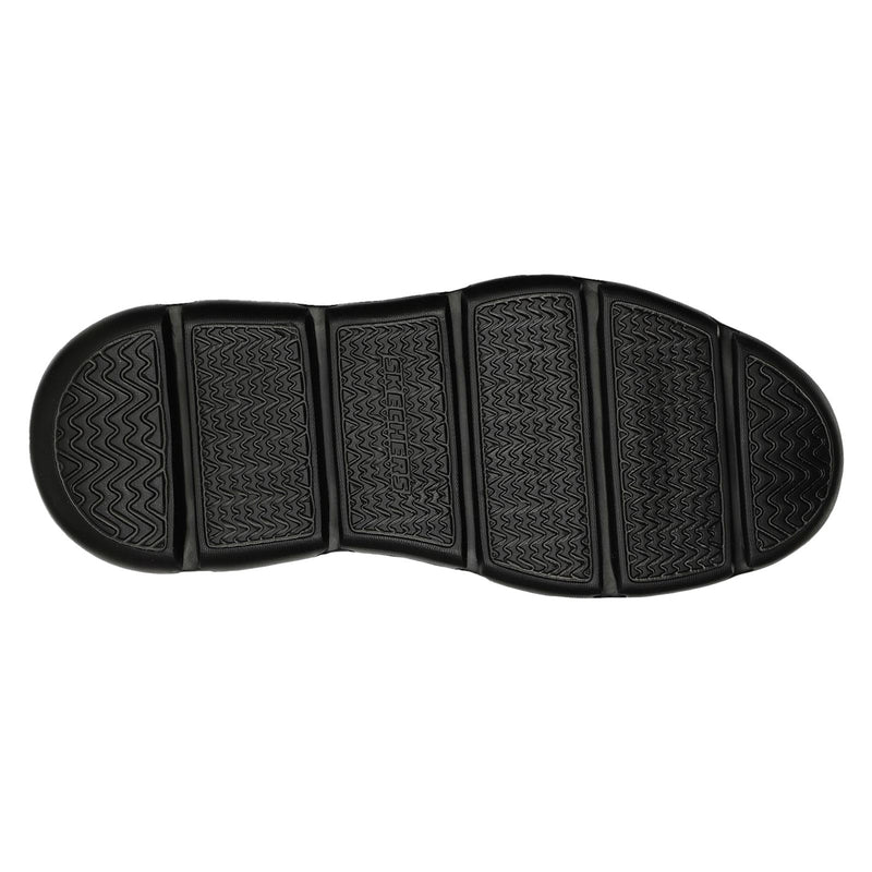 Skechers Garza Gervin Scarpe Stringate In Pelle Da Uomo Nere