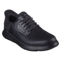 Skechers Garza Gervin Scarpe Stringate In Pelle Da Uomo Nere