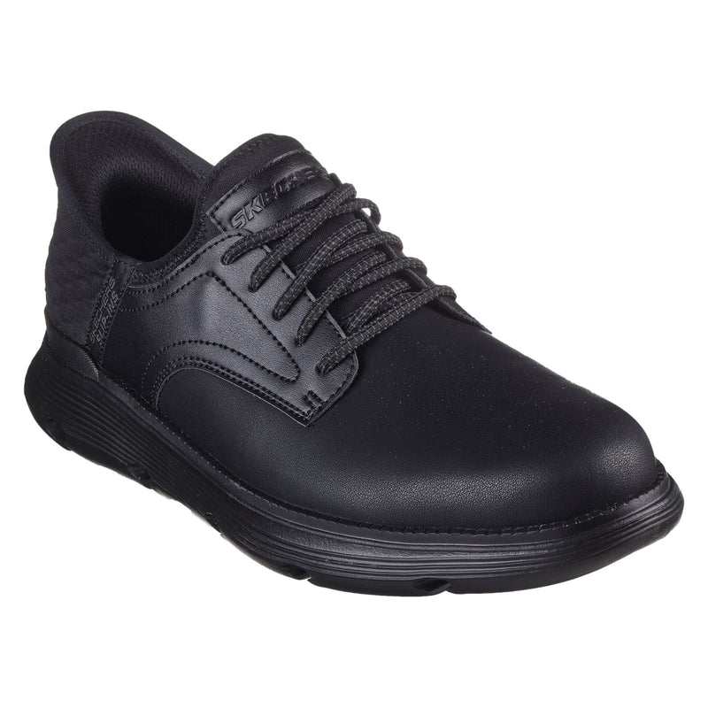 Skechers Garza Gervin Scarpe Stringate In Pelle Da Uomo Nere