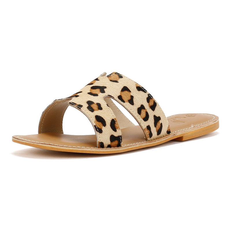 Tower London Cut Out Ciabatte Da Donna In Pelle Beige