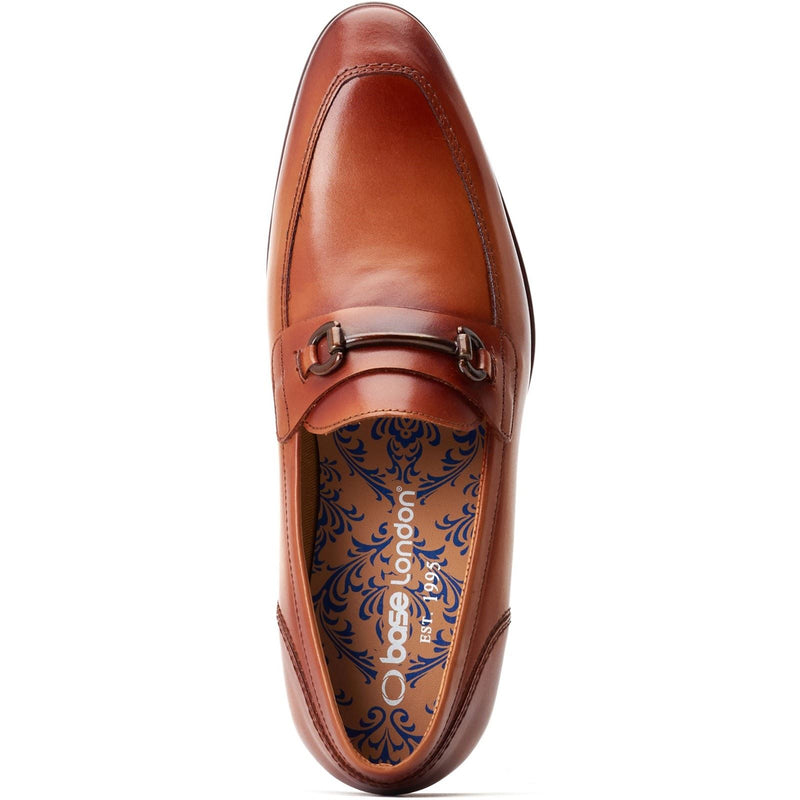 Base London Russo Scarpe Da Uomo In Pelle Color Cuoio Bruciato