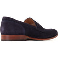 Base London Bruno Scarpe Da Uomo Mocassini In Pelle Blu Scuro