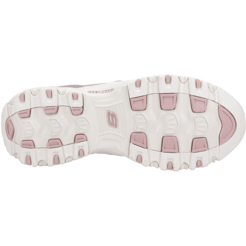 Skechers D'Lites Stivali Rosa Cipria In Pelle Da Donna