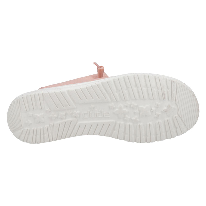 HEYDUDE Wendy Canvas Mocassini Rosa Da Donna Al 100% In Cotone