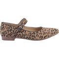 Hush Puppies Melissa Strap Ballerine Da Donna In Pelle Scamosciata Con Stampa Leopardata.