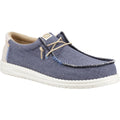 HEYDUDE Wally Coastline Scarpe Da Barca In Tessuto Blu Scuro Da Uomo