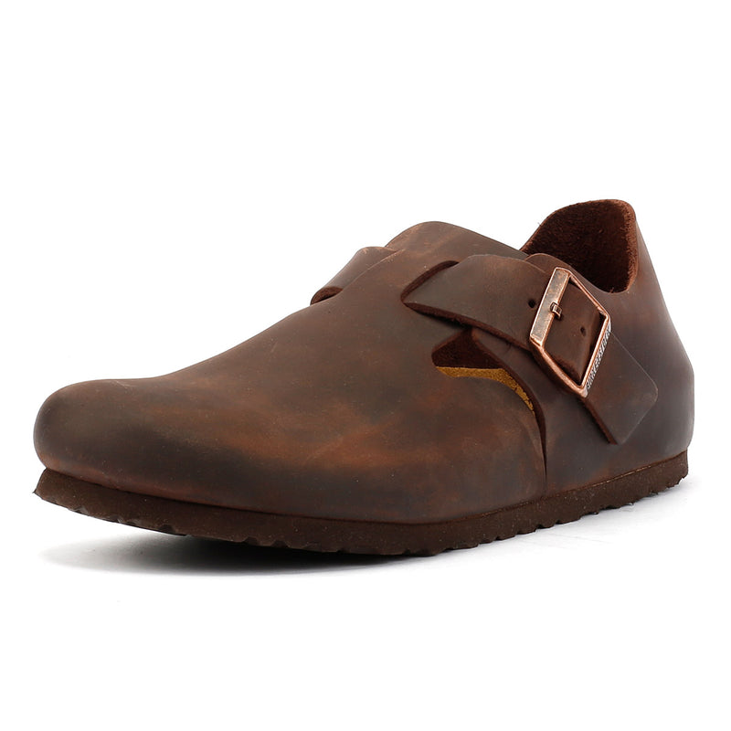 Birkenstock London Scarpe Da Donna In Pelle Marrone