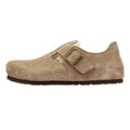 Birkenstock London Shearling Scarpe Beige In Camoscio Da Donna