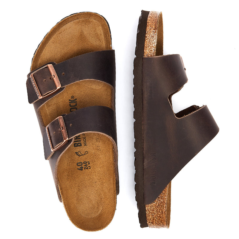 Birkenstock Arizona Birko-Flor Uomo Sandali marrone regolare