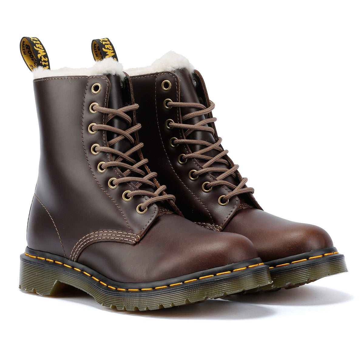 Dr. Martens Serena Stivali Da Donna Marroni In Pelle