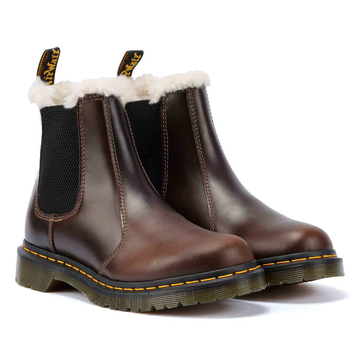 Dr. Martens 2976 Leonore Stivali Da Donna Marroni In Pelle