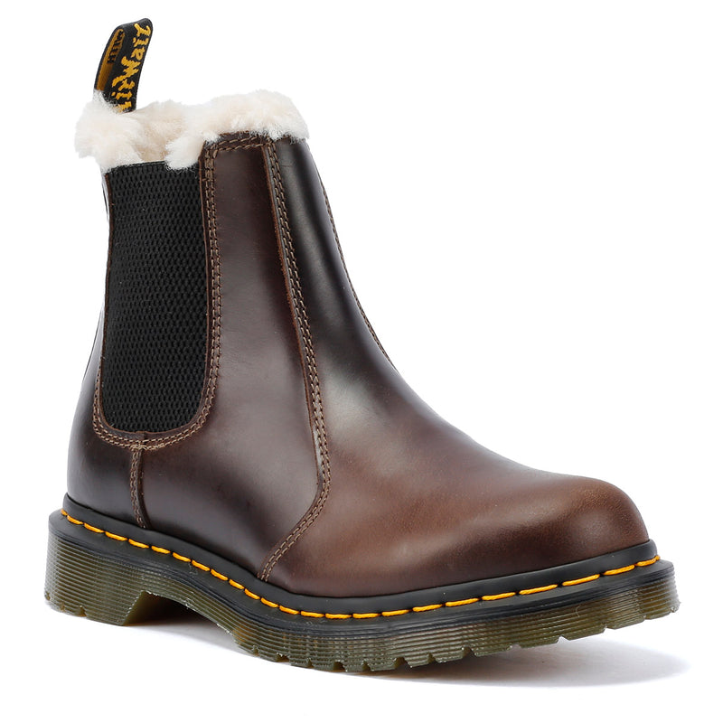 Dr. Martens 2976 Leonore Stivali Da Donna Marroni In Pelle