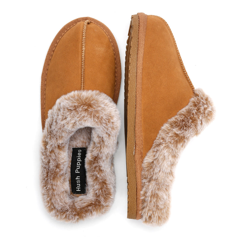 Hush Puppies Amara Pantofole Da Donna In Camoscio Color Tan