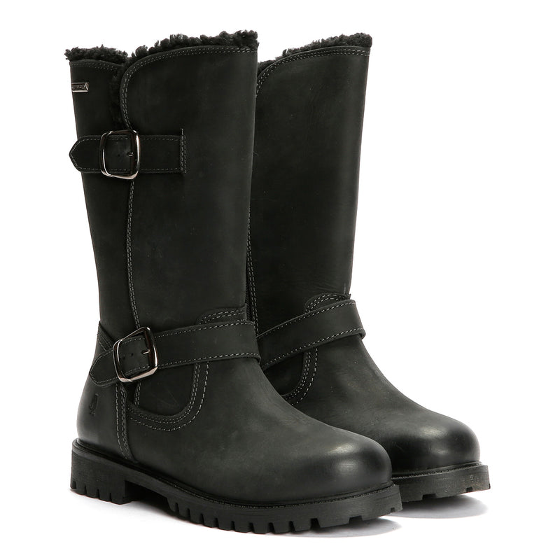 Hush Puppies Winnie Stivali Da Donna In Pelle Nera