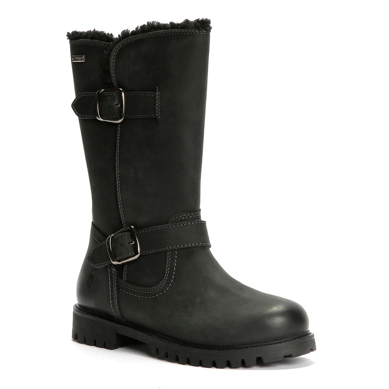 Hush Puppies Winnie Stivali Da Donna In Pelle Nera
