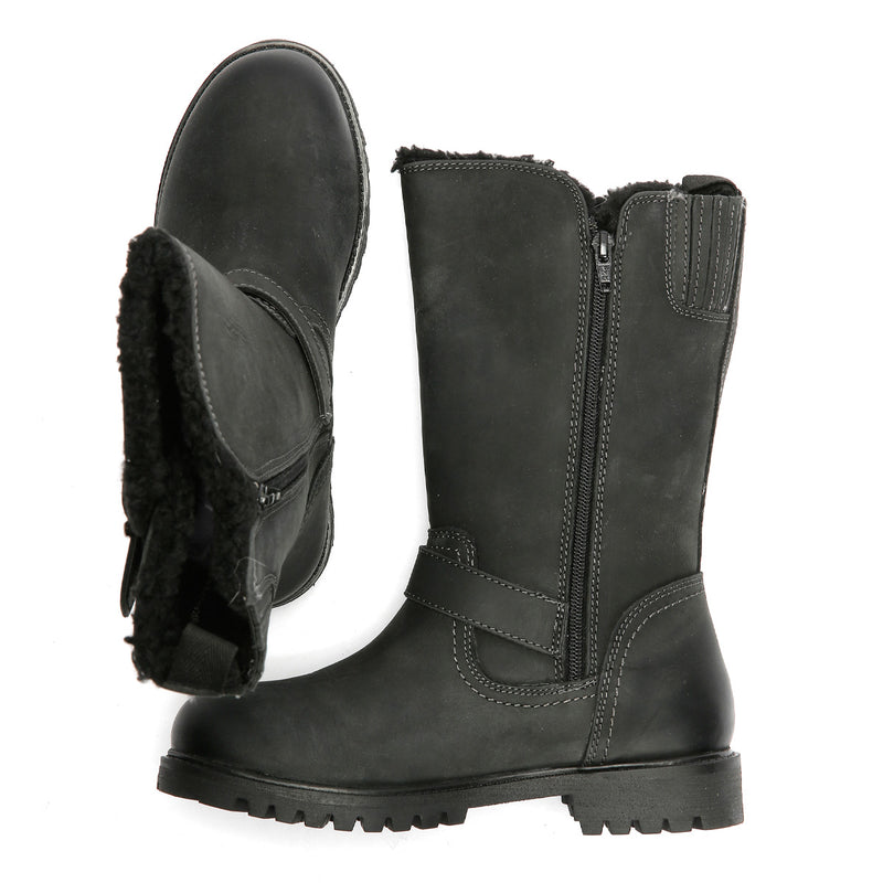 Hush Puppies Winnie Stivali Da Donna In Pelle Nera