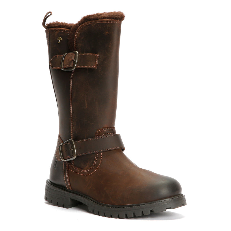 Hush Puppies Winnie Stivali Da Donna Marroni In Pelle