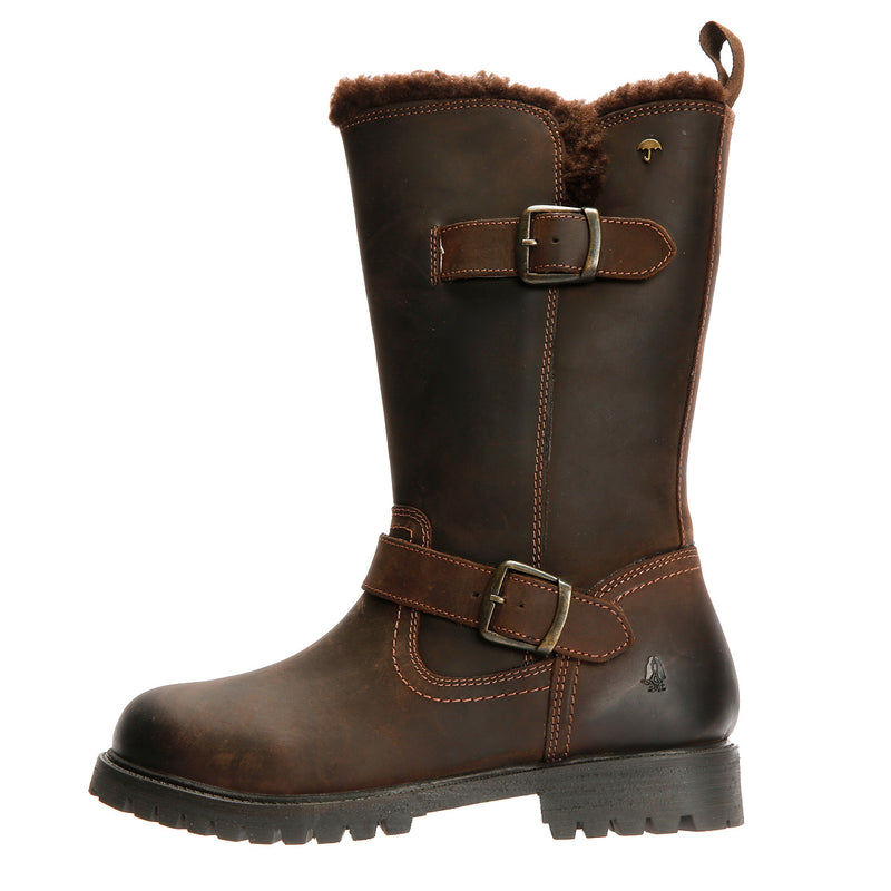 Hush Puppies Winnie Stivali Da Donna Marroni In Pelle
