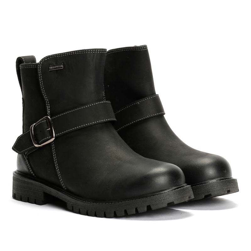 Hush Puppies Wakely Stivali Da Donna In Pelle Nera
