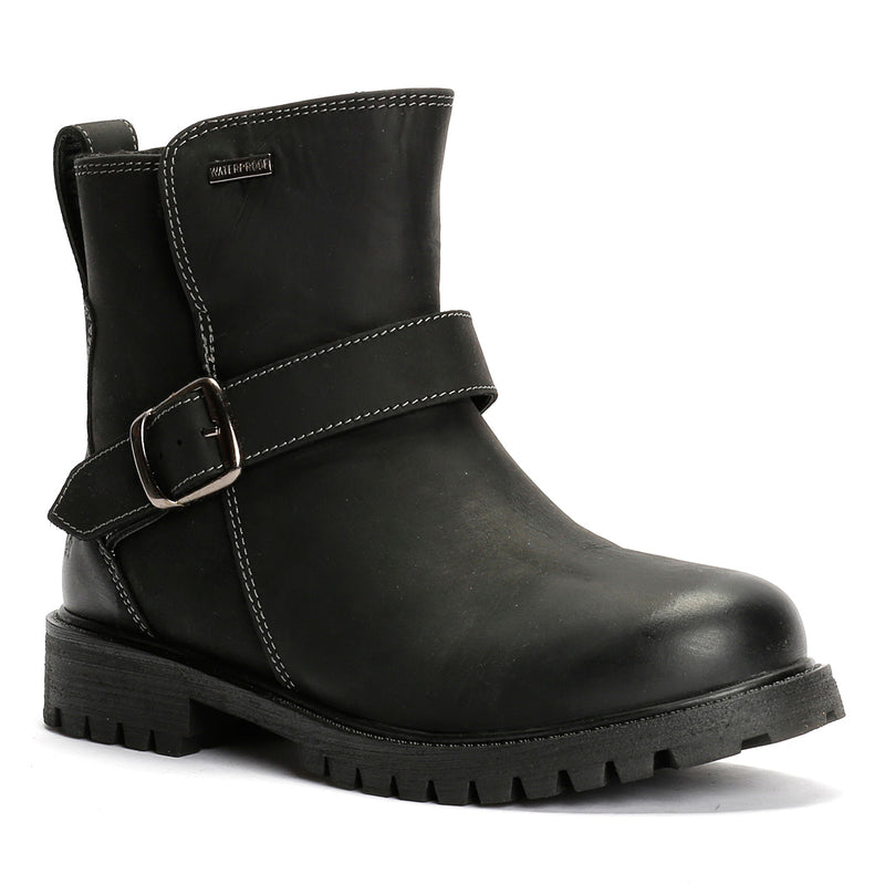 Hush Puppies Wakely Stivali Da Donna In Pelle Nera