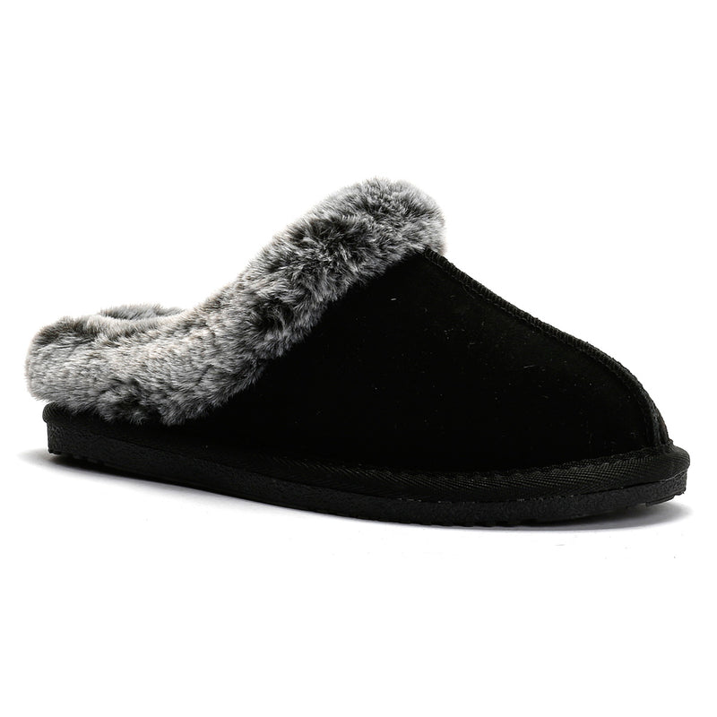 Hush Puppies Amara Pantofole Nere Da Donna In Camoscio
