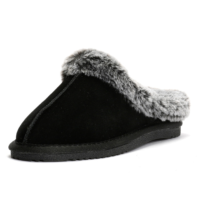 Hush Puppies Amara Pantofole Nere Da Donna In Camoscio