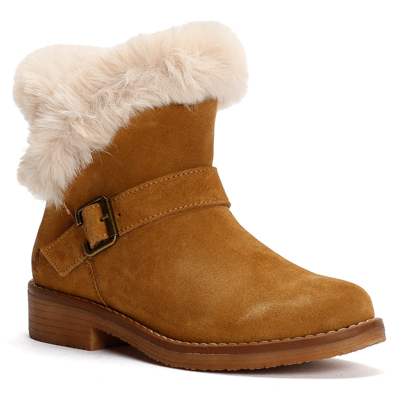 Hush Puppies Hannah Stivali Marroni In Camoscio Da Donna