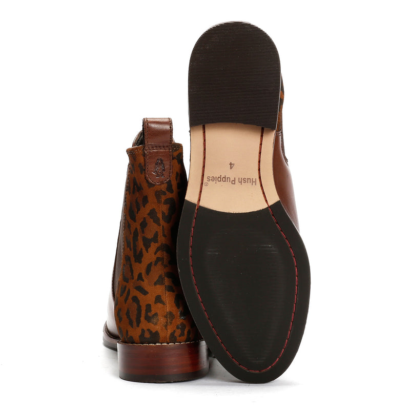 Hush Puppies Colette Stivaletti Da Donna In Pelle Scamosciata A Stampa Leopardata