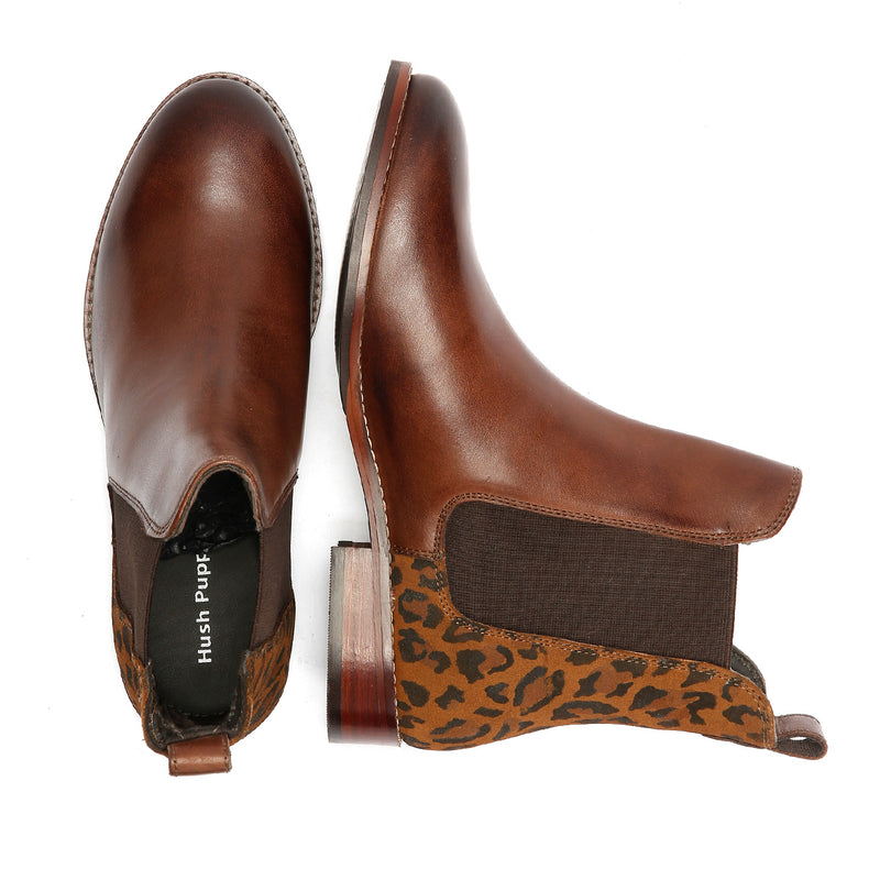 Hush Puppies Colette Stivaletti Da Donna In Pelle Scamosciata A Stampa Leopardata
