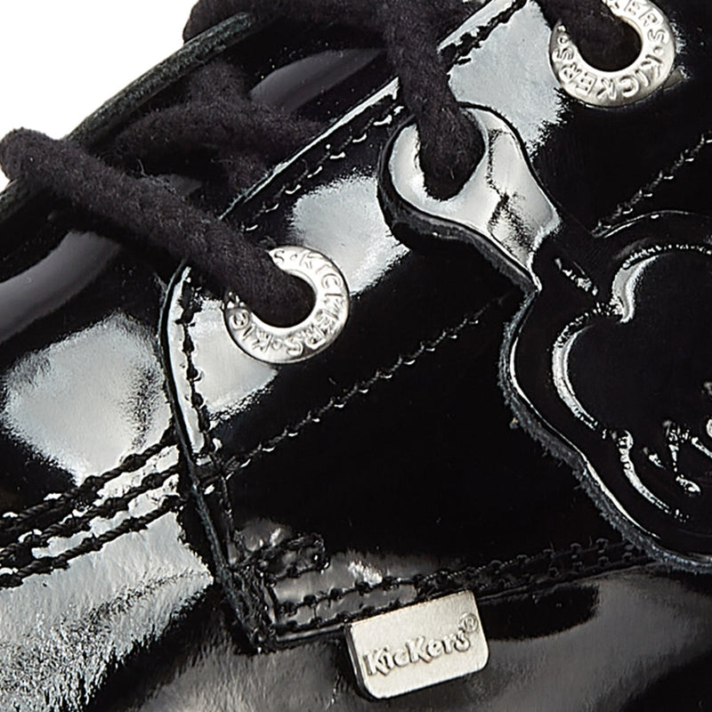 Scarpe Kickers Kick Lo con brevetto nero