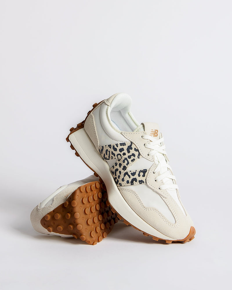 New Balance 327 Animal Print Sea Salt Donna White Trainer