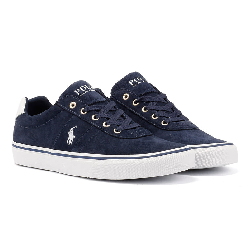 Ralph Lauren Hanford III Scarpe Da Ginnastica Blu In Pelle Da Uomo