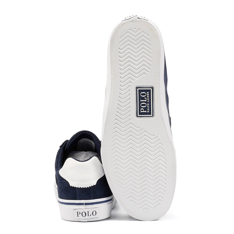 Ralph Lauren Hanford III Scarpe Da Ginnastica Blu In Pelle Da Uomo