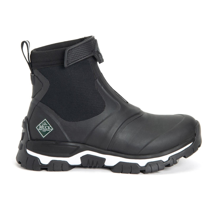 Muck Boots Apex Mid Zip Stivali Di Gomma Neri/Bianchi