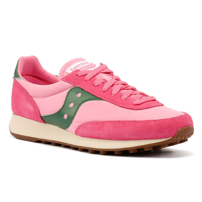 Saucony Trainer 80 Sneakers Rosa In Camoscio