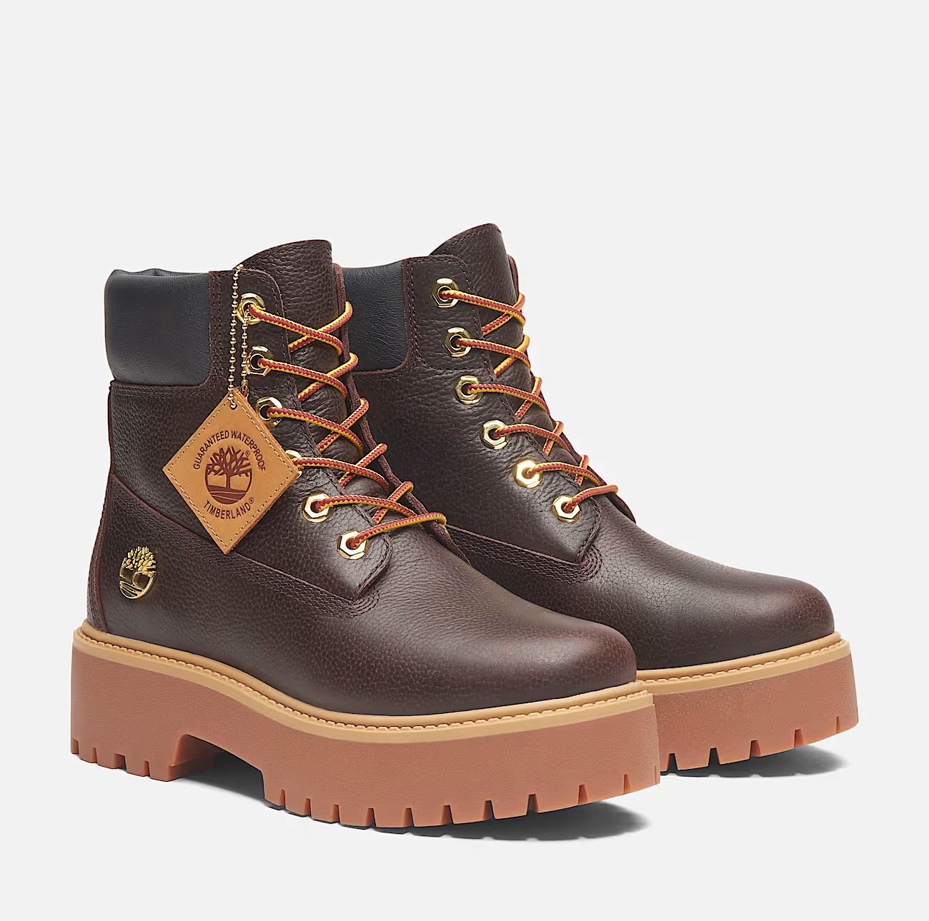 Timberland Stone Street Espresso 6 Inch Stivali Da Donna Marroni In Pelle