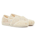 TOMS Apargata Crochet Natural Espadrilles Donna Sandalo Beige