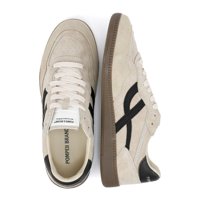 Pompeii Elan Sala Sneakers Bianche In Camoscio Da Uomo