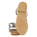 Tower London Hurache Sandali In Pelle Argentea Da Donna