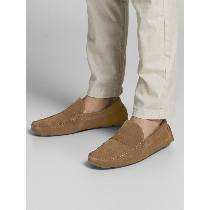Jack & Jones Jensen Mocassini Da Uomo In Camoscio Color Cognac