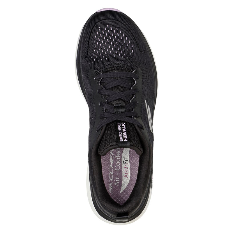Skechers Go Walk Workout Walker Outpace Sneakers Nere/Lavanda Da Donna In Poliestere
