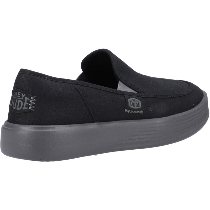 HEYDUDE Sunapee Canvas Mocassini Neri/Grigi Da Uomo In 100% Cotone