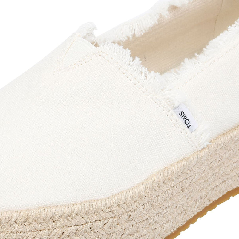 TOMS Valencia Scarpe Espadrillas Bianche Da Donna In Tela
