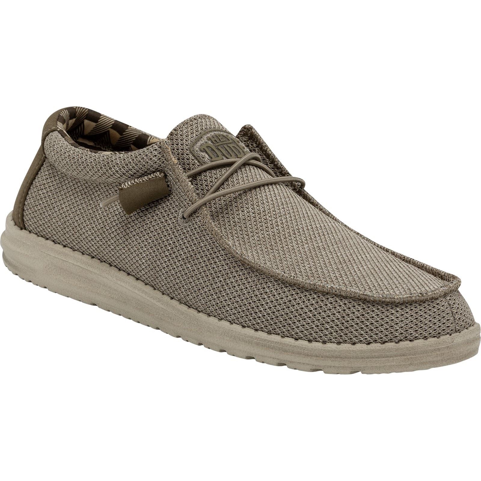 HEYDUDE Wally Sox Scarpe Da Barca Beige In Similpelle Da Uomo