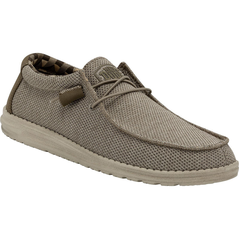 HEYDUDE Wally Sox Scarpe Da Barca Beige In Similpelle Da Uomo