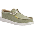 HEYDUDE Wally Coastline Scarpe Da Barca In Tessuto Color Oliva Da Uomo