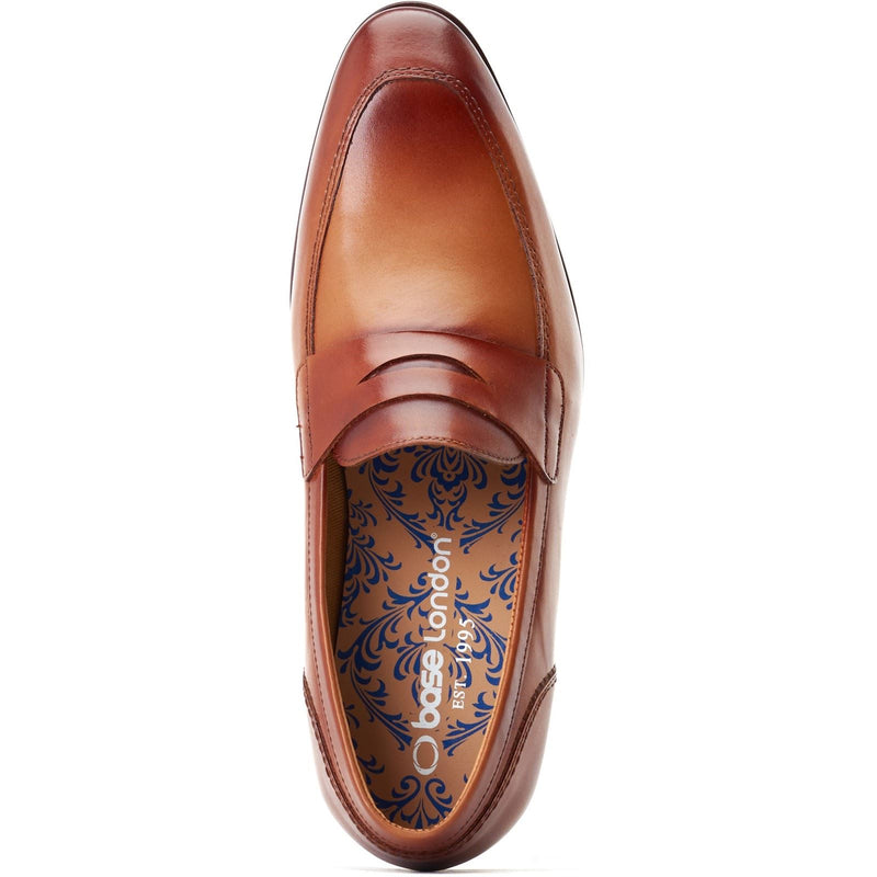 Base London Bruno Scarpe Da Uomo In Pelle Color Cuoio Bruciato