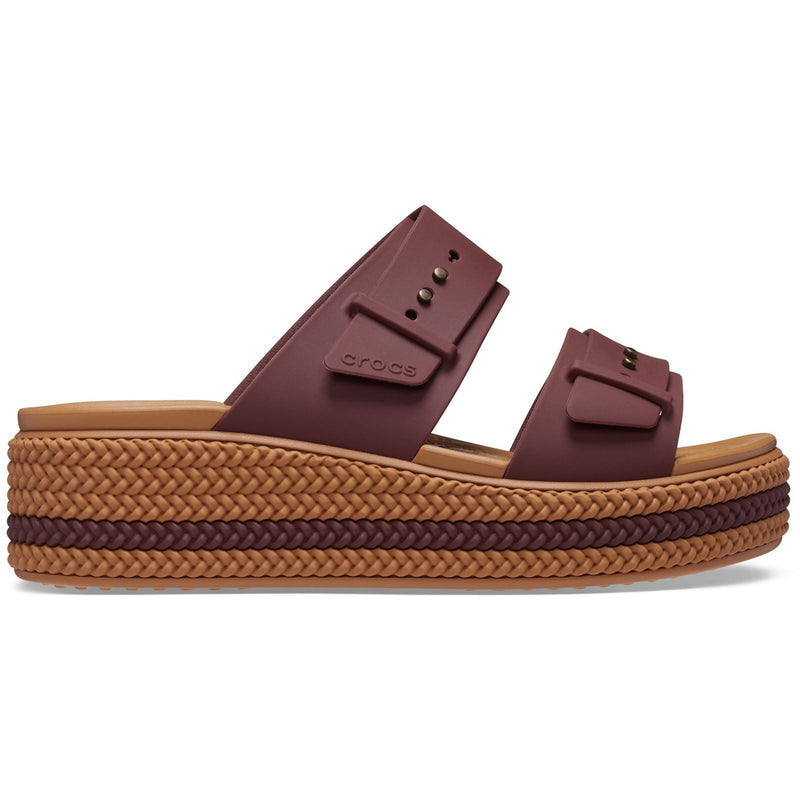 Crocs Brookly Buckle Low Sandali In Termoplastica Color Argilla Scuro Da Donna