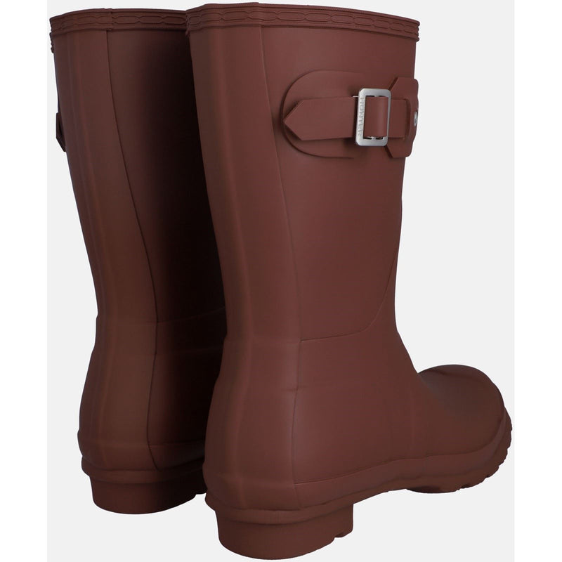 Hunter Original Short Wellington Boots Stivali Di Gomma Da Donna Color Bacca Scuro