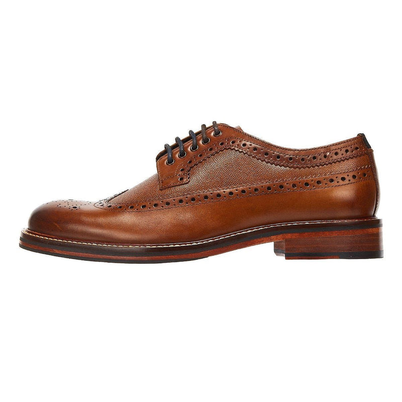 Ben Sherman Archie Brogue Scarpe Stringate Da Uomo In Pelle Marrone.